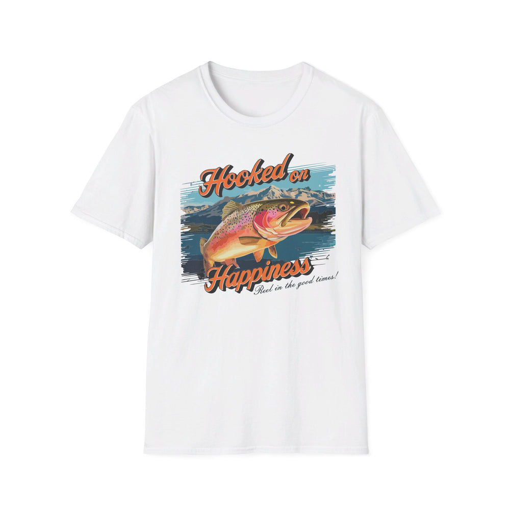 Unisex Softstyle T-Shirt "Hooked on Happiness"