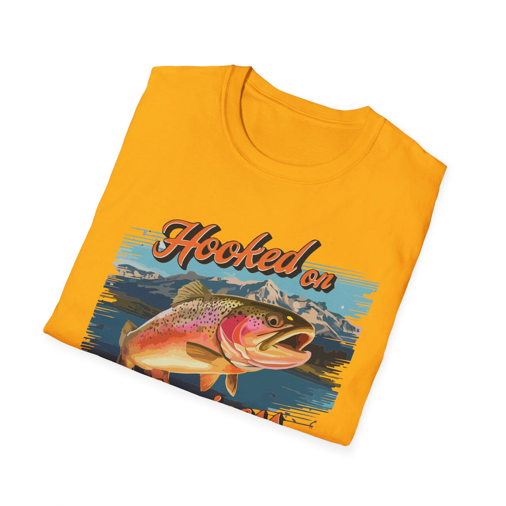 Unisex Softstyle T-Shirt "Hooked on Happiness"