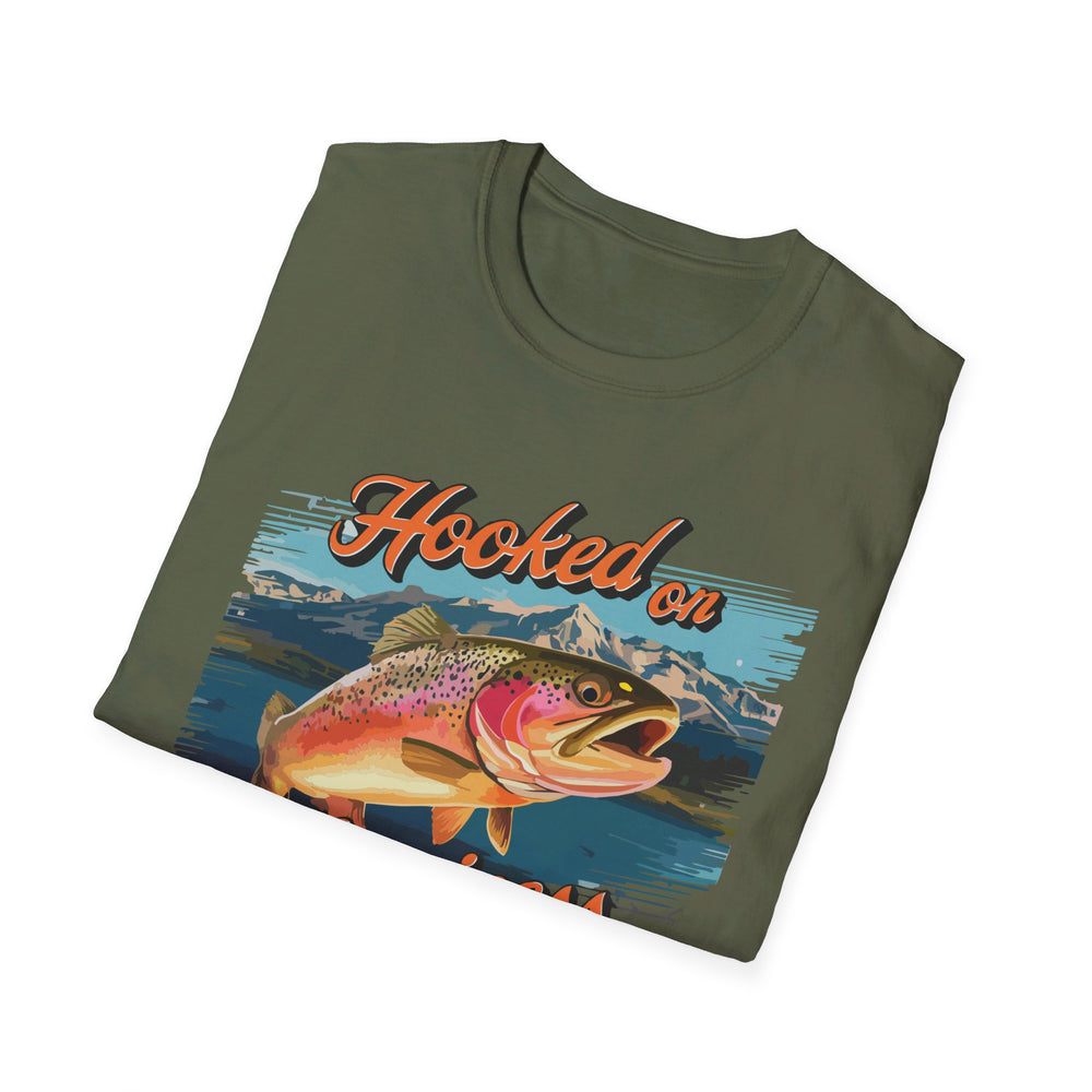 Unisex Softstyle T-Shirt "Hooked on Happiness"