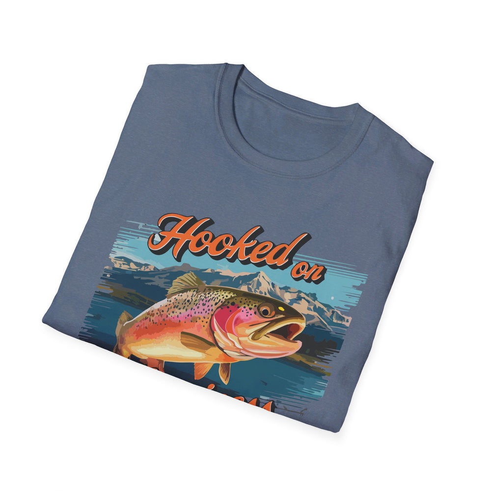 Unisex Softstyle T-Shirt "Hooked on Happiness"