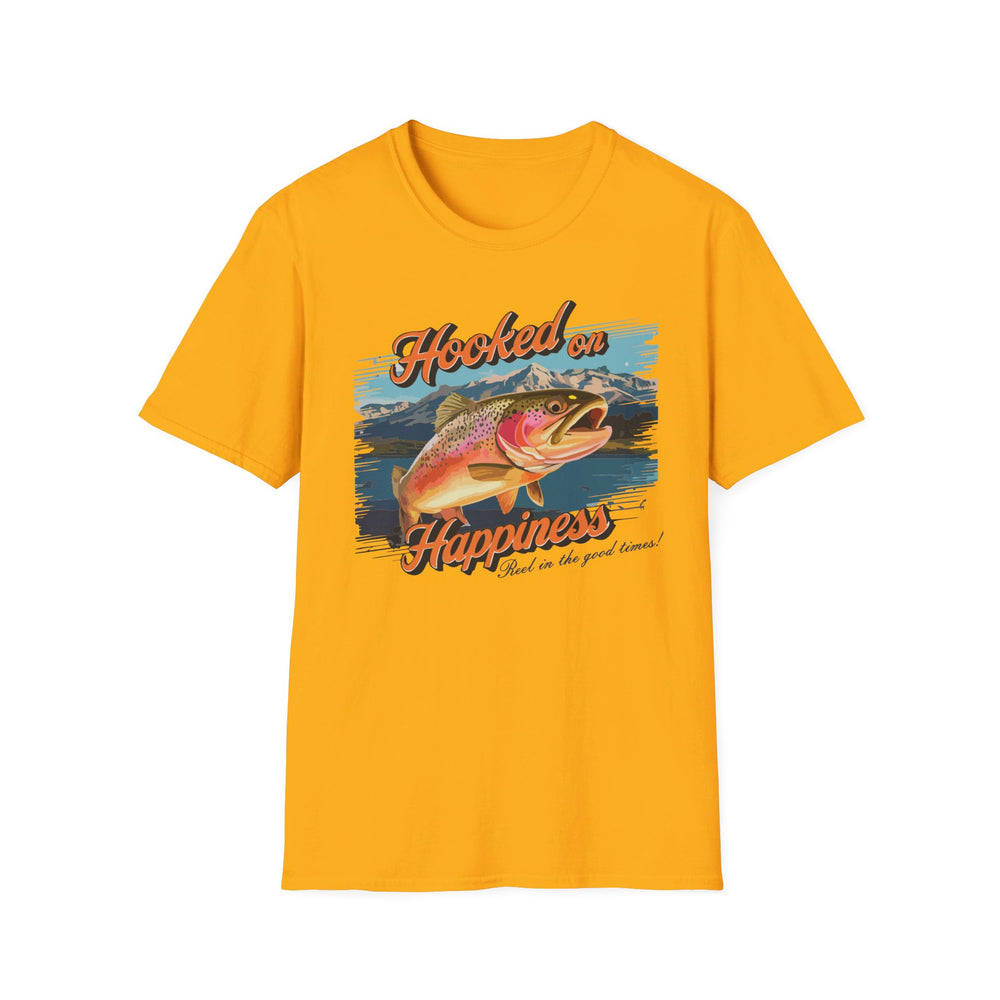 Unisex Softstyle T-Shirt "Hooked on Happiness"