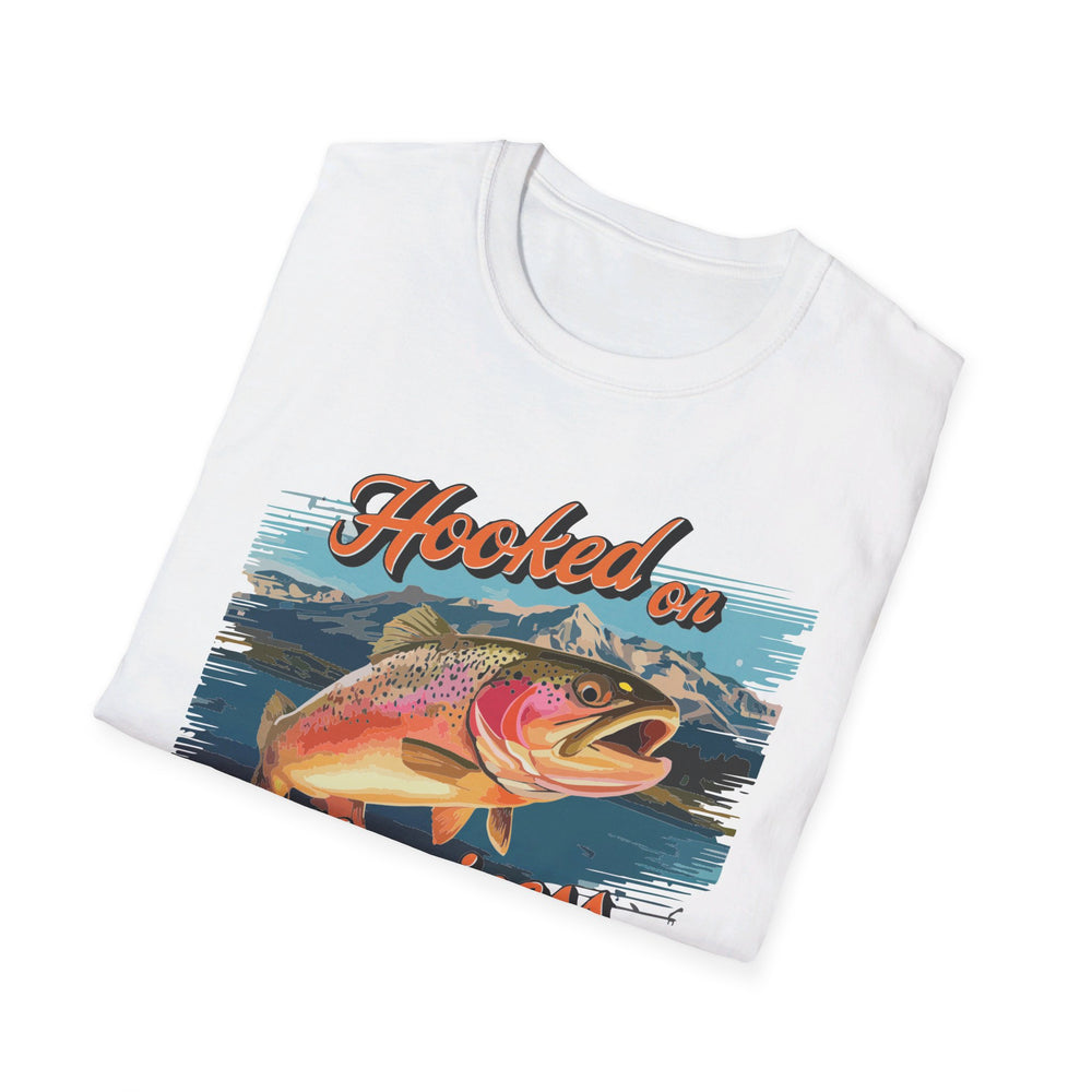 Unisex Softstyle T-Shirt "Hooked on Happiness"