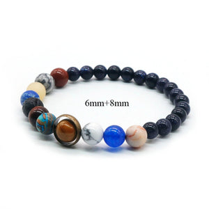 
            
                Load image into Gallery viewer, Universe &amp;amp; Solar System Natural Stone Bracelet
            
        