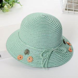 New cute children's hats, summer, sun-sunscreen, beach, hats, Japanese, cute, baby, straw hat manufacturer wholesale