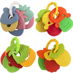 Baby Fruit Style Soft Rubber Rattle Teether