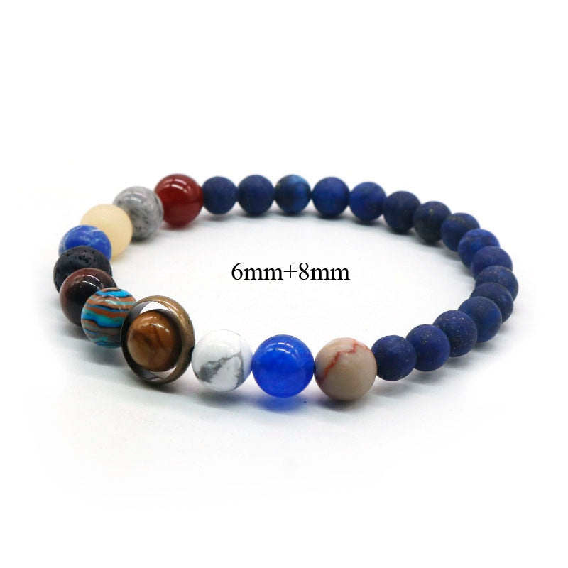 
            
                Load image into Gallery viewer, Universe &amp;amp; Solar System Natural Stone Bracelet
            
        