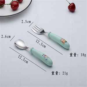 
            
                Load image into Gallery viewer, Baby Feeding Utensil Stainless Steel Cutlery Set
            
        