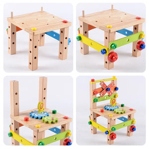 Wooden Assembling Chair & Wooden Animal Assembling Animal Toys