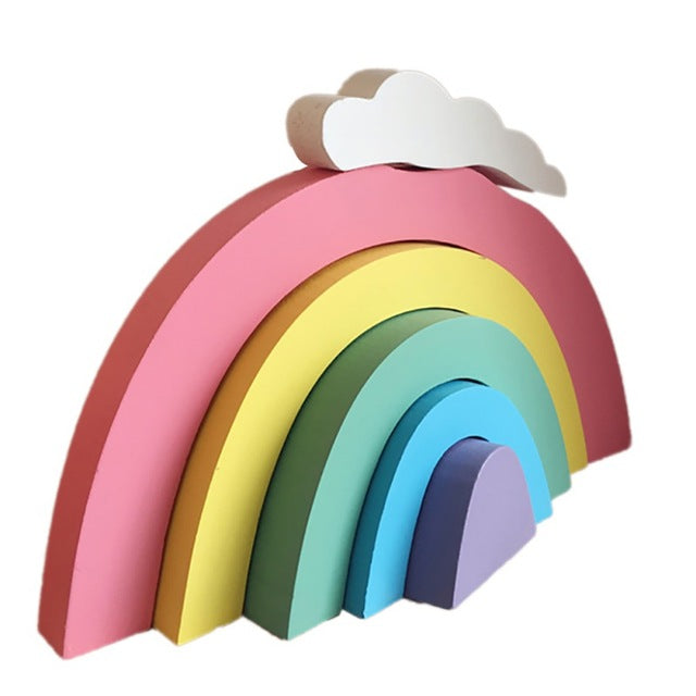 
            
                Load image into Gallery viewer, Colorful Wooden Rainbow Building Blocks
            
        