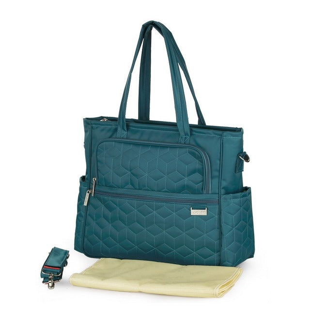 
            
                Load image into Gallery viewer, Plaid Multifunctional Tote Nappy Bag
            
        