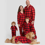Family Matching Christmas Pajamas Plaid Cotton