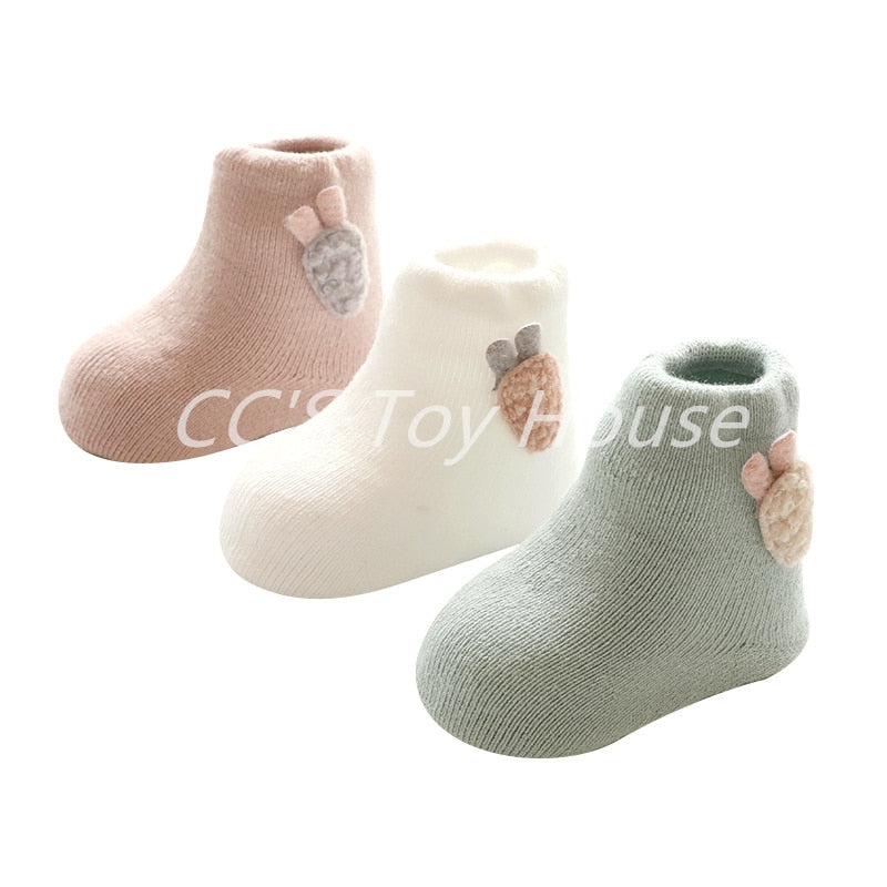 
            
                Load image into Gallery viewer, 3 Pairs Winter Baby Socks (0-36 Months)
            
        