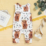 Summer 2022 animal print jumpsuit new sleeveless jumpsuit baby baby